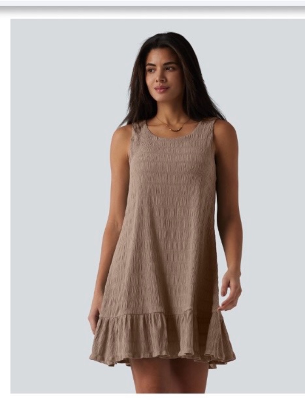 HALARA Sleeveless Ruffle-Hem Casual Dress